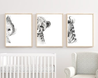 Safari Nursery Decor Wall Art Safari Nursery Print Safari Nursery Wall Decor Neutral Nursery Animal Print Nursery Wall Art Printable Animal