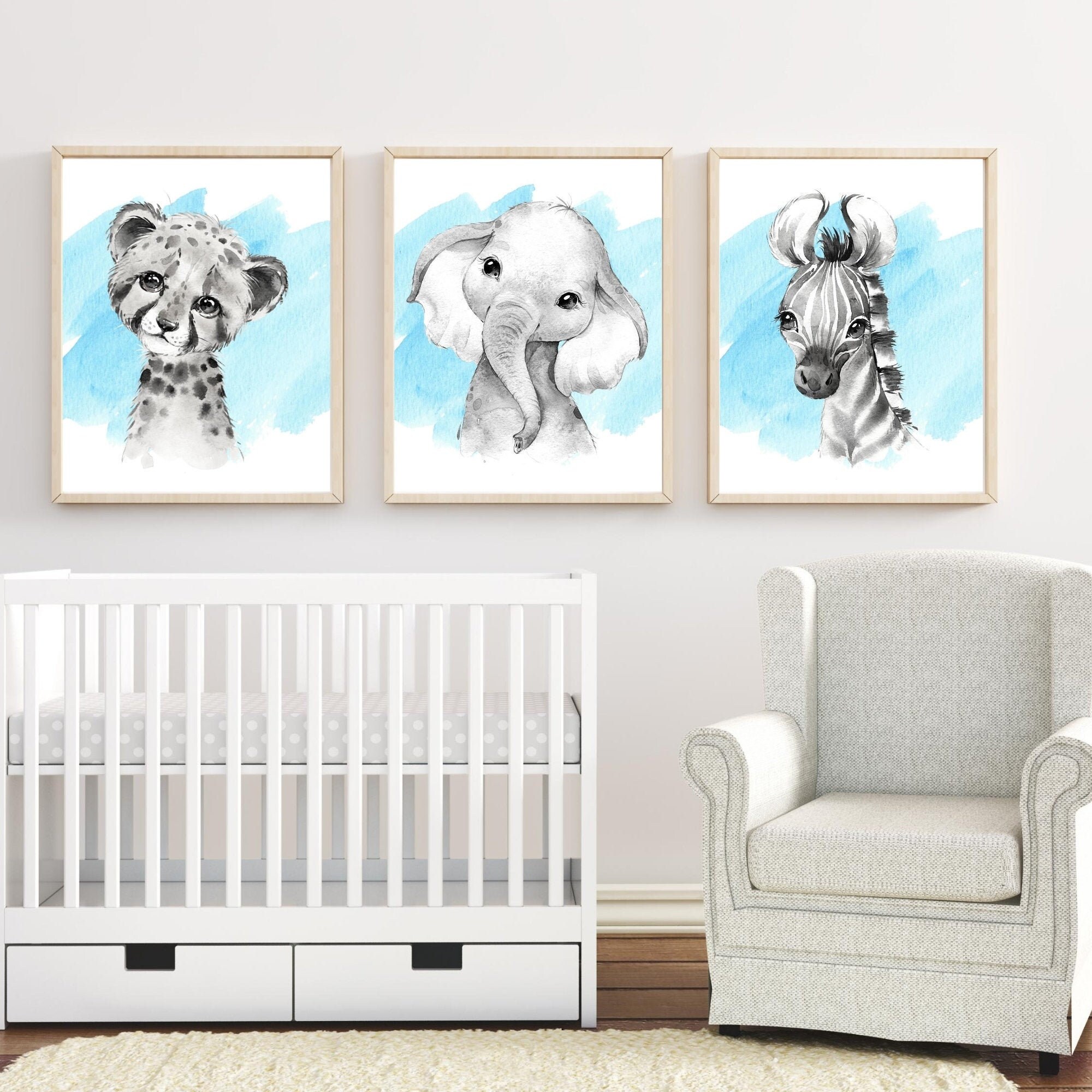 Safari Nursery Decor Boy Safari Nursery Decor Wall Art Safari Etsy