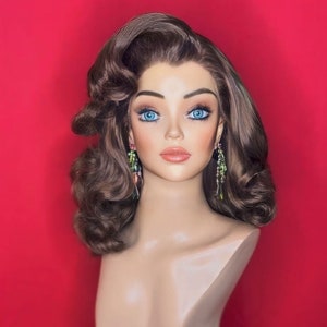 BETTE DAVIS WIG: Lace Front Wig, 1940s Wig, 1950s Wig, Costume Wig, Drag Queen Wig, Heat Resistant Wig, Custom, Made to Order, Styled Wig
