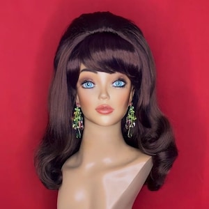 RONNIE SPECTOR WIG: Beehive Wig, 1960s Wig, Motown Wig, Costume Wig, Drag Queen Wig, Heat Resistant Wig, Custom, Made to Order, Styled Wig