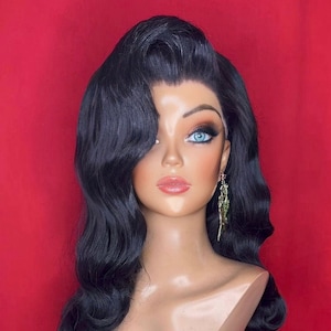 PEEKABOO PAGEBOY WIG: Lace Front Wig, 1940s Old Hollywood Femme Fatale Drag Queen  Custom, Made to Order, Styled Synthetic or Human Hair Wig