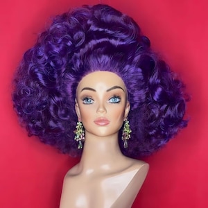 Purple beehive wig 2025