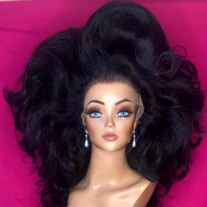BIG TEXAS WIG: Double-Stacked Drag Queen Pageant Costume Lace Front Wig, 400% Maximum Ultra High Density, Custom, Hand-Styled, Made to Order
