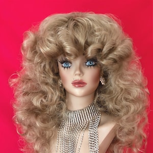 FARRAH FAWCETT WIG: Feather Bangs Wig, 1970s Wig, Disco Costume Wig, Drag Queen Wig, Heat Resistant Wig, Custom, Made to Order, Styled Wig
