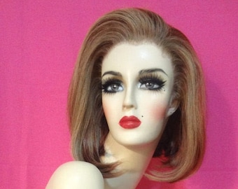 DANA SCULLY WIG: Lace Front Wig, 1990s Wig, Costume Wig, Drag Queen Wig, Short Bob Cut Heat Resistant Wig, Custom, Made to Order, Styled Wig