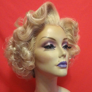 SANDRA DEE WIG: Lace Front Wig, 1950s Wig, 1960s Wig, Costume Wig, Drag Queen Wig, Heat Resistant Wig, Custom Wig, Made to Order, Styled Wig