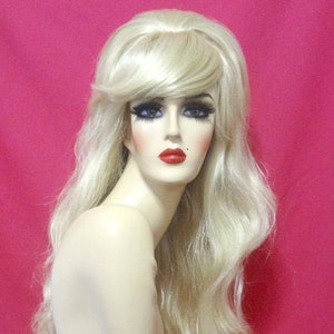NANCY SINATRA WIG: Beehive Wig, 1960s Wig, Hippy Costume Wig, Swoop Curtain Bangs Wig, Heat Resistant Wig, Custom, Made to Order, Styled Wig