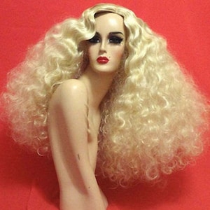 FINGER WAVE WIG: Lace Front Wig, 1920s Wig, 1970s Wig, Costume Wig, Drag Queen Wig, Heat Resistant Wig, Custom, Made to Order, Styled Wig