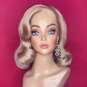 LAUREN BACALL PAGEBOY Wig: Lace Front Wig, 1940s Wig, Film Noir Costume Wig, Drag Queen Wig, Heat Safe Wig, Custom, Made to Order Styled Wig