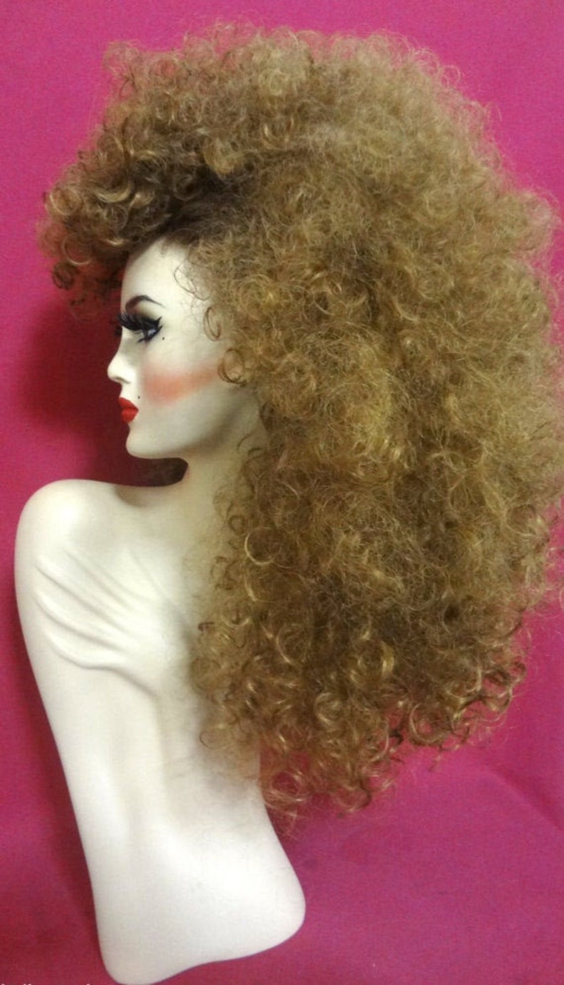 WHITNEY HOUSTON WIG Lace Front Drag Queen Wig Big 1980s Curly Etsy