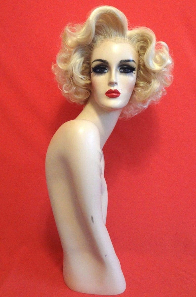 MARILYN MONROE WIG Lace Front Drag Queen Wig Platinum Blonde Etsy