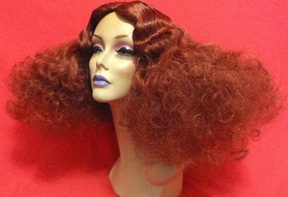 red 70s wig
