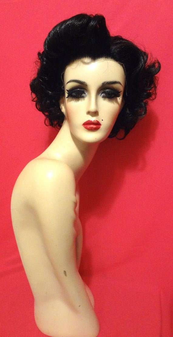 Elizabeth Taylor Wig Lace Front Wig 1950s Wig 1960s Wig Costume Wig Drag Queen Wig Heat Resistant Wig Custom Made to Order Styled Wig