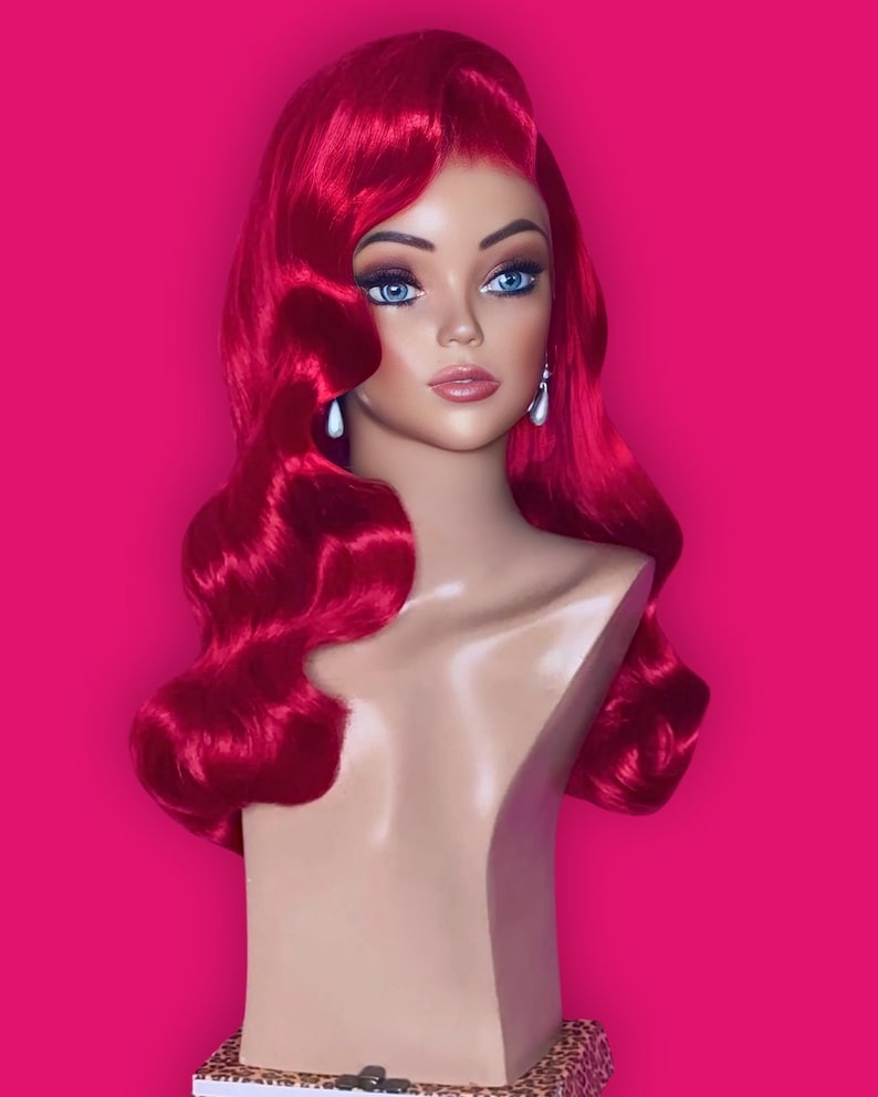 Jessica Rabbit Sculpted JESSICA RABBIT 1940s Old Hollywood Sculpted Waves Lace Front Wig — Made ...