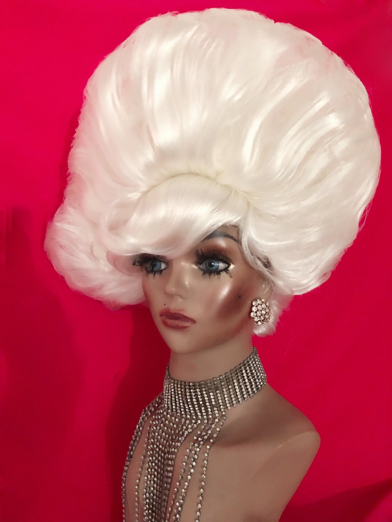 ETTA JAMES WIG Drag Queen Wig White Platinum Blonde Beehive Etsy