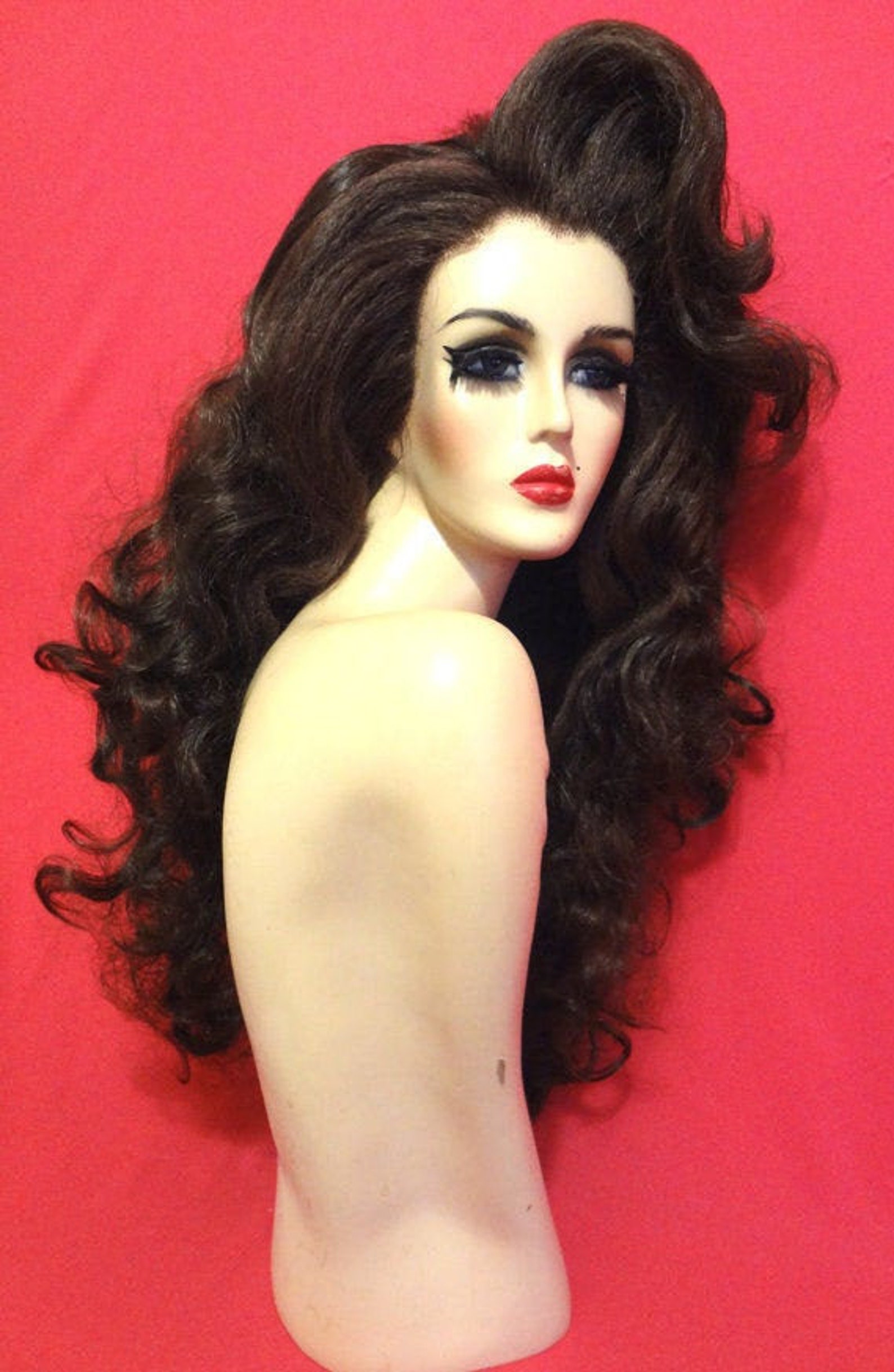 DRAG PAGEANT WIG Lace Front Drag Queen Wig Long Brown Kylie Etsy