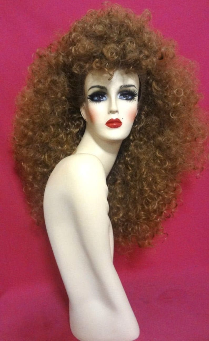 WHITNEY HOUSTON WIG Lace Front Drag Queen Wig Big 1980s Curly Etsy