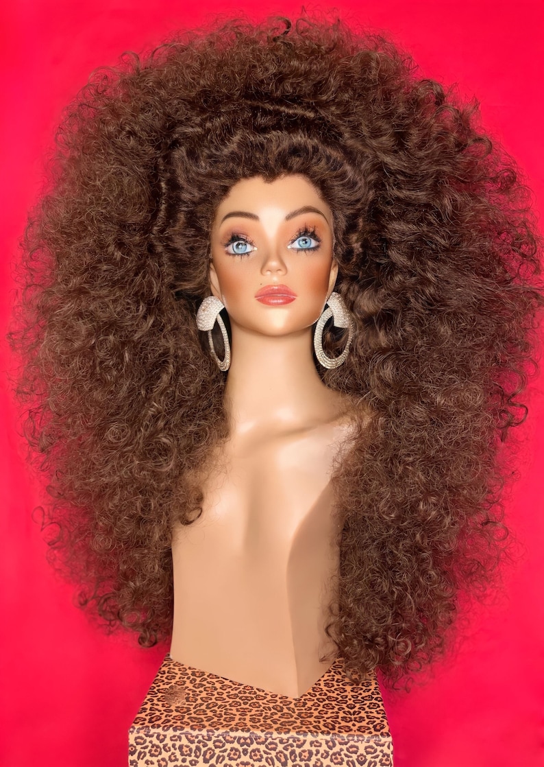 RETRO CURLY WIG Lace Front Wig 1980s Wig Costume Wig Etsy