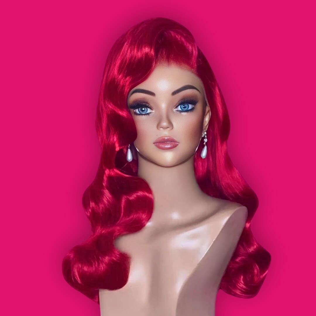 Jessica Rabbit Sculpted JESSICA RABBIT 1940s Old Hollywood Sculpted Waves Lace Front Wig — Made ...
