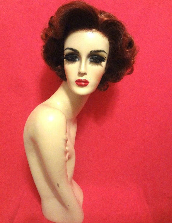 Brown top 1940s wig