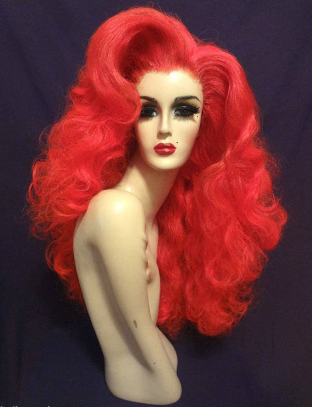JESSICA RABBIT WIG Lace Front Drag Queen Wig Bright Red 1940s Etsy 日本