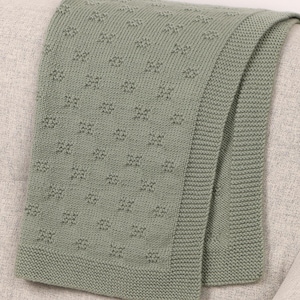 編み物パターン - パールガーデンベビーブランケット、わかりやすい手順、ブランケットの編み方チュートリアル（英語、ドイツ語、フランス語）