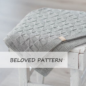Reversible Blanket Knitting Pattern, Easy Baby Blanket Pattern in English