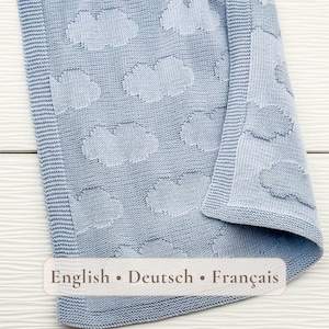 Cloud Baby Blanket Knitting Pattern – Reversible, Elegant & Beginner-Friendly - EN DE FR