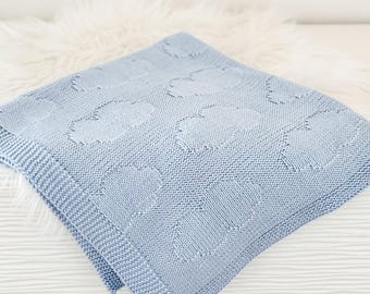 Cloud Baby Blanket Knitting Pattern – Reversible, Elegant