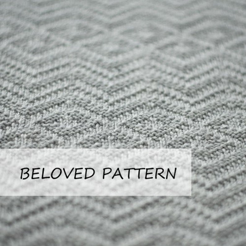 Zig Zag Chevron Blanket Knitting Pattern Knit Purl Baby Etsy