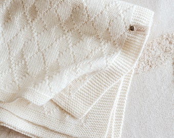 Argyle Baby Blanket Knitting Pattern – Classic Diamond Design, Easy & Quick Knit, Instructions in English