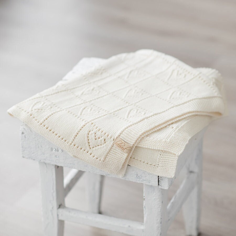 Heart Baby Blanket Knitting Pattern – Cozy & Sweet Knit, Beginner ...