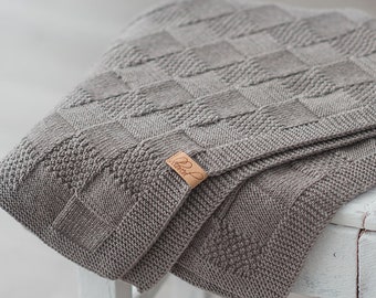 Modèle tricot de couverture pour bébé, modèle de couverture facile en anglais
