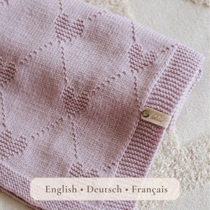 Heart to Heart Baby Blanket Knitting Pattern – Easy & Quick Knit Blanket in EN DE FR