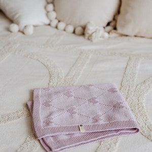 Patrón de manta para bebé, patrones de manta para tejer, manta de corazón a corazón imagen 5