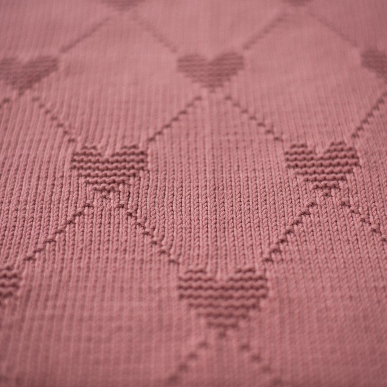 Patrón de manta para bebé, patrones de manta para tejer, manta de corazón a corazón imagen 8