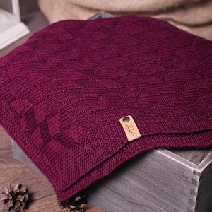 Reversible Knit Blanket Pattern – Easy Knitting for Beginners, PDF Instant Download in English