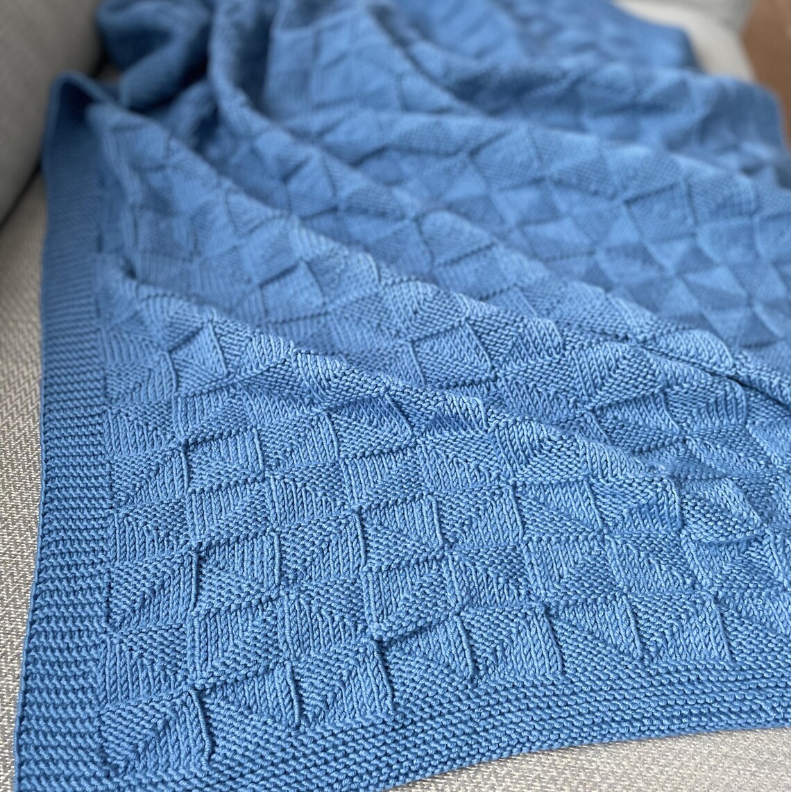 Pinwheel Baby Blanket Knitting Pattern – Easy & Reversible Design, ENG ...