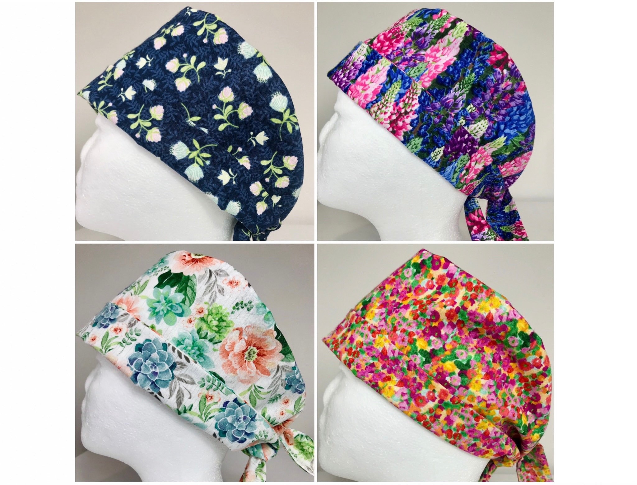 Floral Scrub Hats