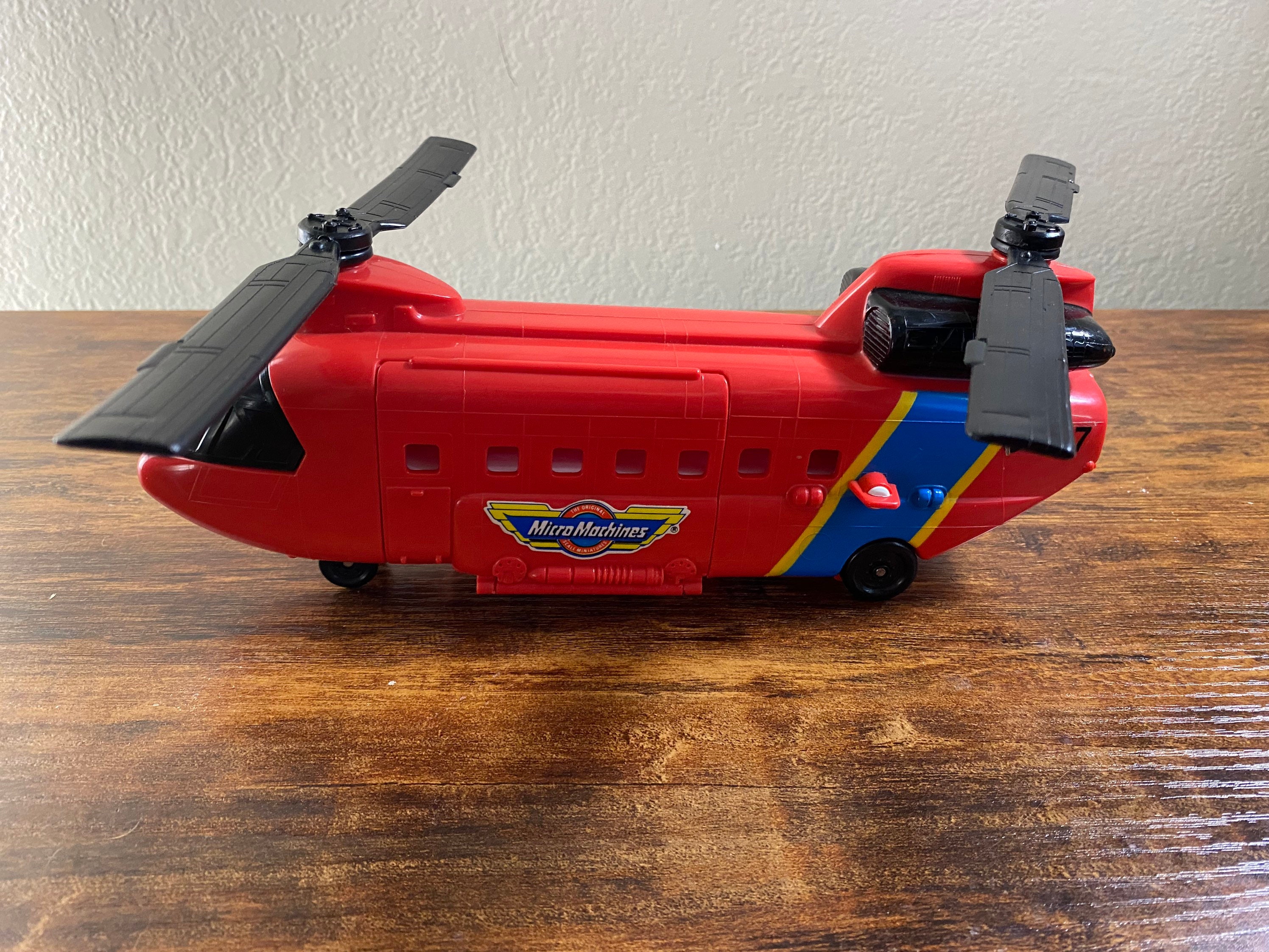Micro Machines U897 Red Cargo Helicopter Vintage 1989 Galoob Etsy