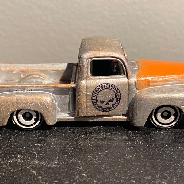 Hot Wheels Custom Truck 49 Ford F1 Harley-Davidson Old Vintage Truck