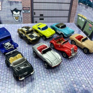 Micro Machines Galoob Lot of 8 Hot Rods Convertibles Older Cars