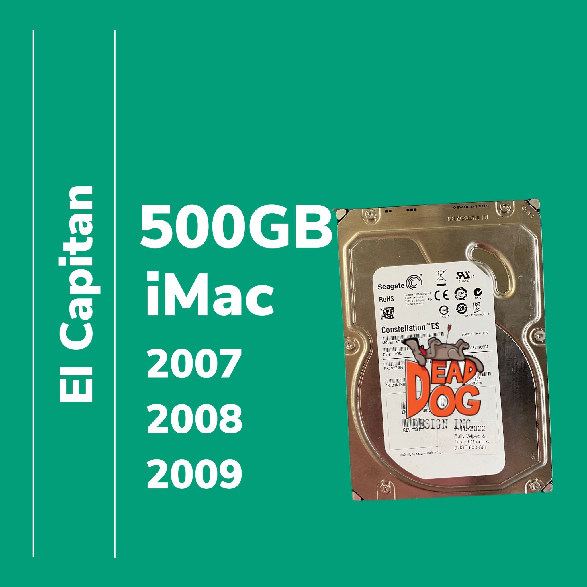 Fødested Forfærde pludselig Imac Hard Drive 500GB 2007 2008 2009 El Capitan - Etsy