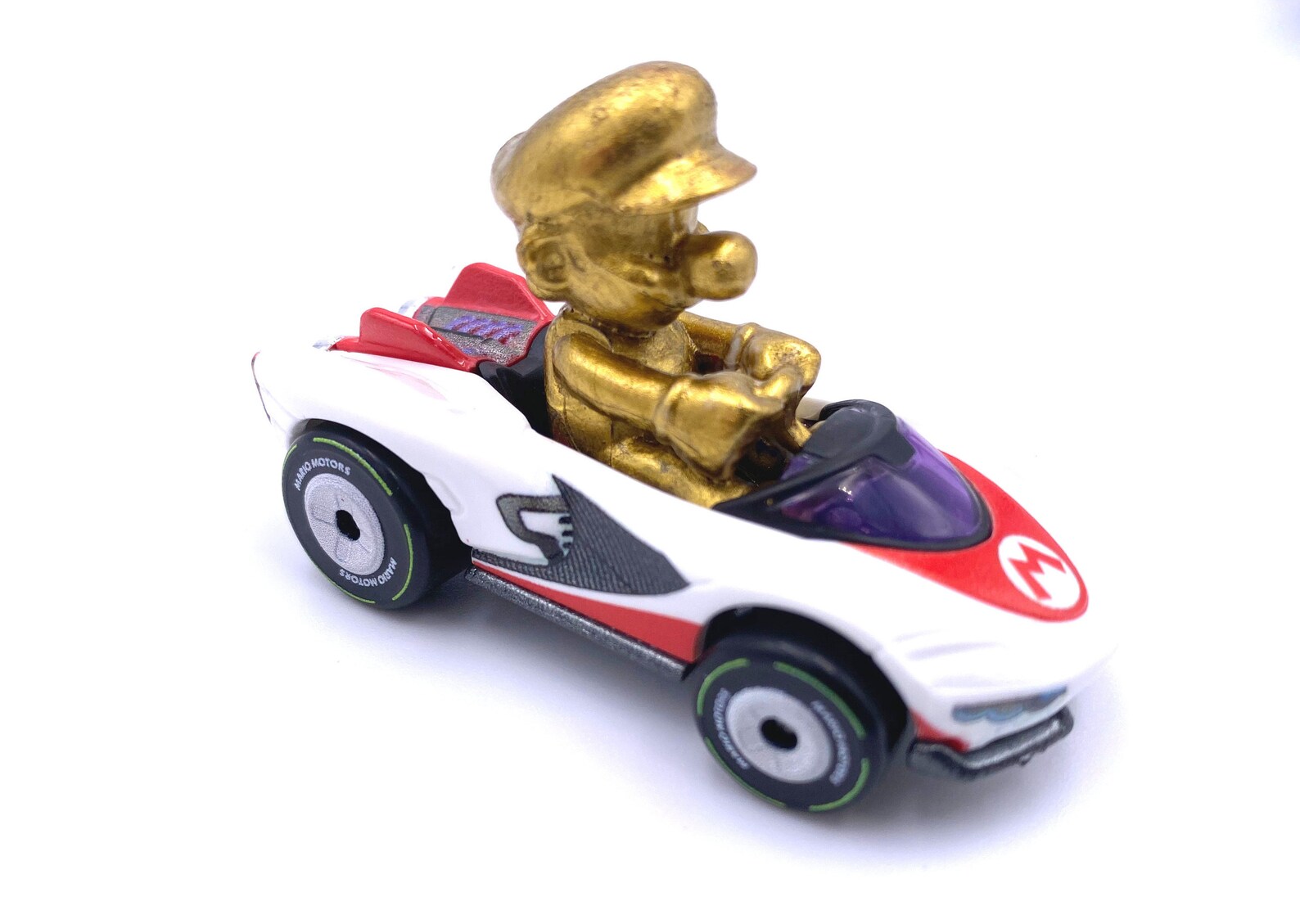 Gold Mario Hot Wheels Mario Kart PWing Custom Etsy
