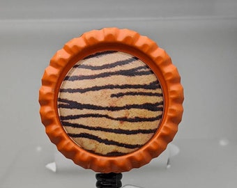 Tiger Stripes Animal Print Badge Reel