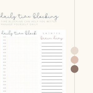 Daily Time Blocking Sheets