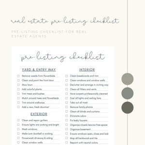Pre-Listing Checklist for Real Estate Agents