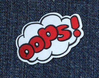 Comic Style Oops Patch