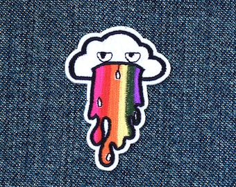 cloud puking  a rainbow Patch