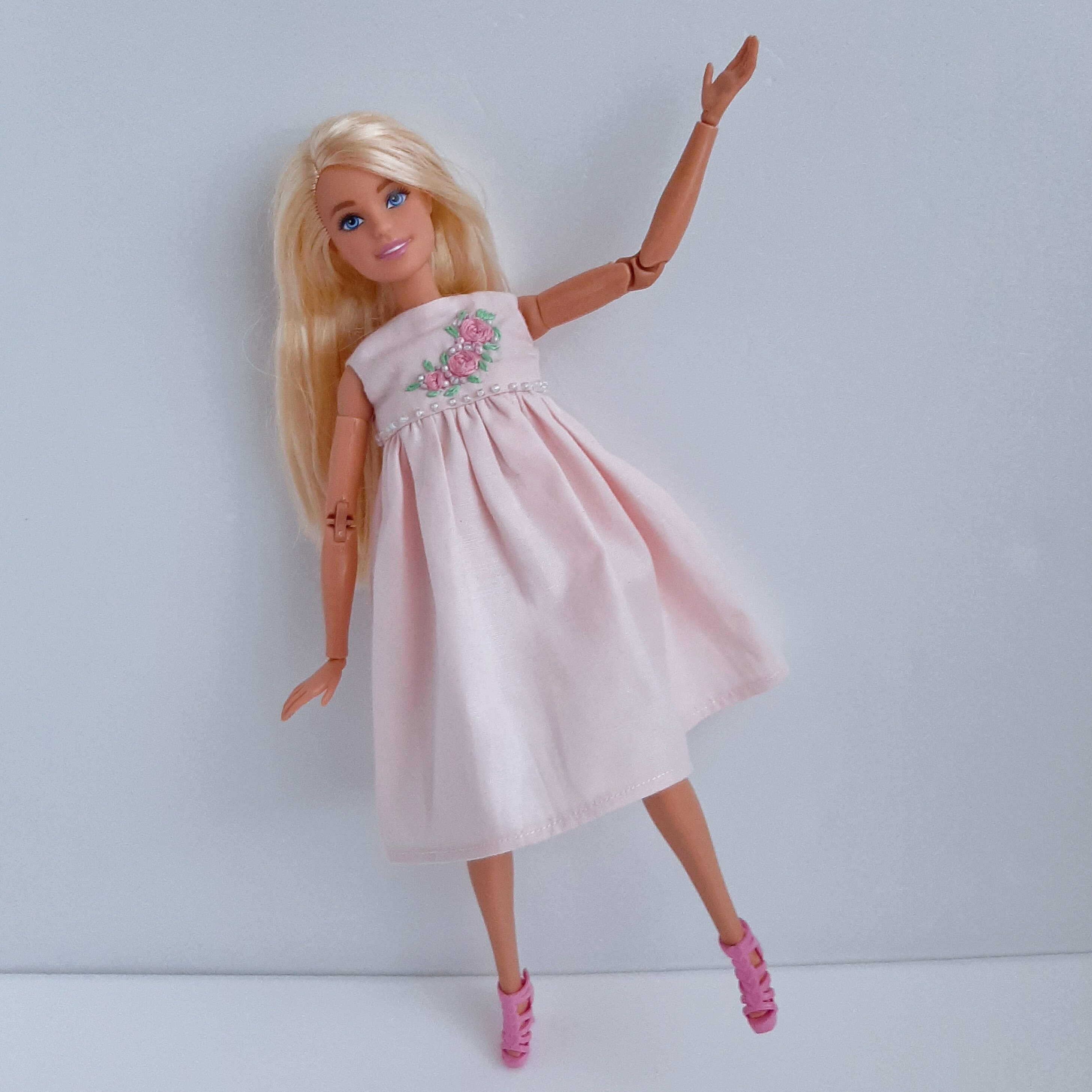 Barbie Dress. Barbie Clothes Pink Dress With Handmade Etsy